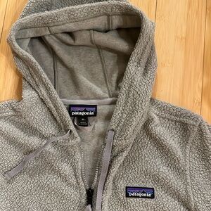 Patagonia Fleece Zip-Up Hoodie in Gray
